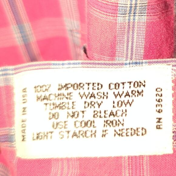 Gitman Bros Shirt L Pink Plaid Button Down USA Made SSBD Cotton Mens Preppy - Picture 4 of 6